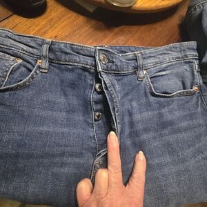 Genetic Denim High-Rise Button-Fly Jeans - Blue